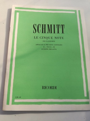 Schmitt cinque note per - schmitt, le